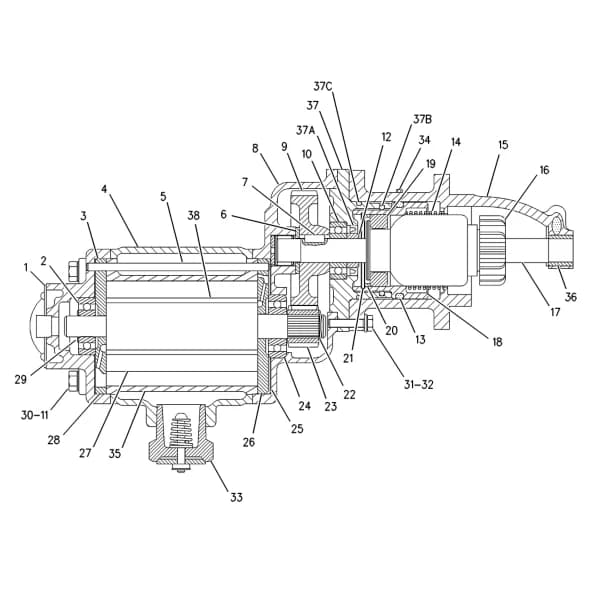 Motor pornire pneumatic Caterpillar 106-5521