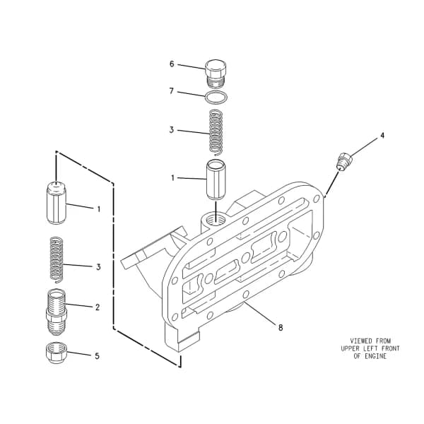 Racitor ulei si baza filtru Caterpillar 108-3882