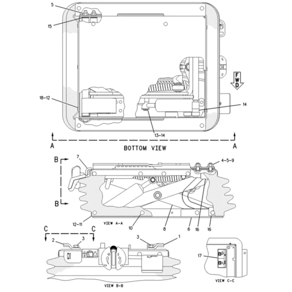 Ansamblu suspensie scaun Caterpillar 108-4587