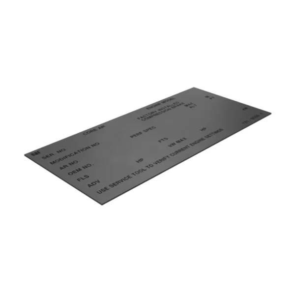 Placa informare motor Caterpillar 121-0169