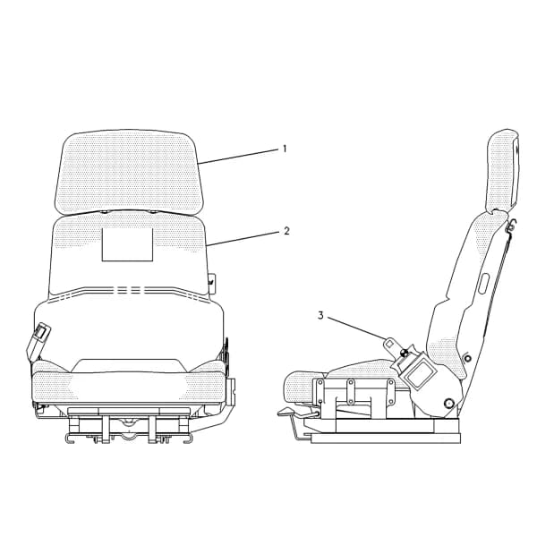 Scaun operator cu suspensie Caterpillar 125-6224