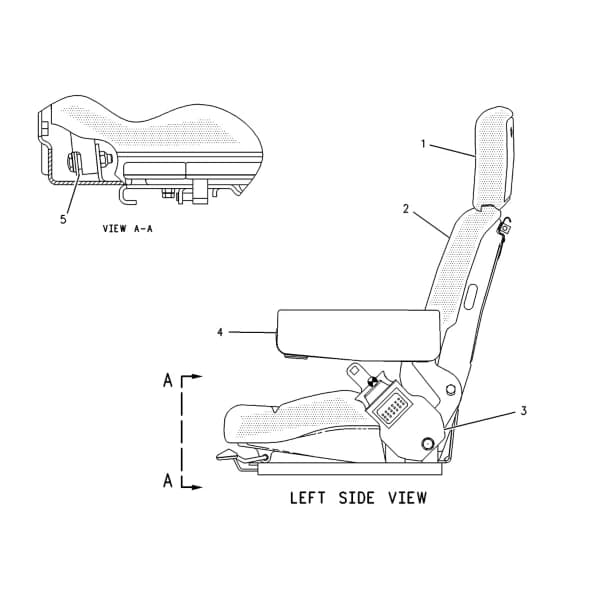 Scaun operator cu suspensie Caterpillar 131-5092