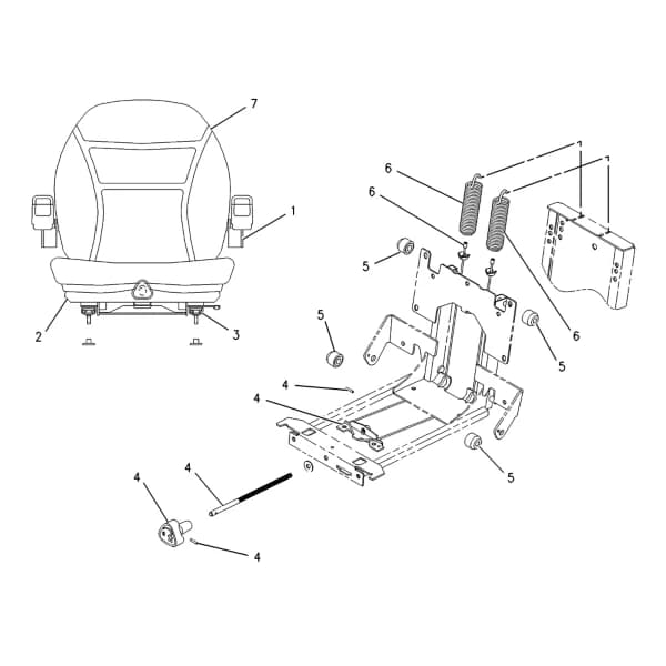 Scaun operator cu suspensie Caterpillar 133-6945
