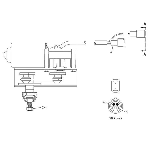 Ansamblu motor stergatoare parbriz Caterpillar 147-7972