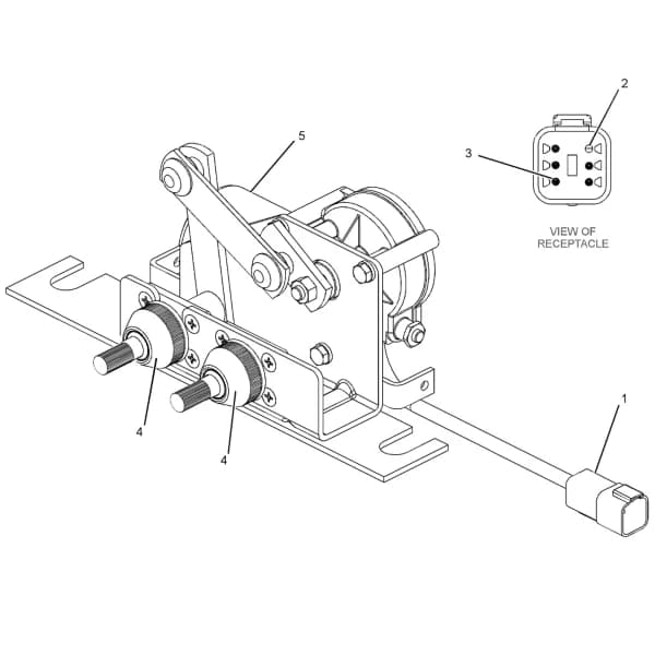 Ansamblu motor stergatoare parbriz Caterpillar 190-3445