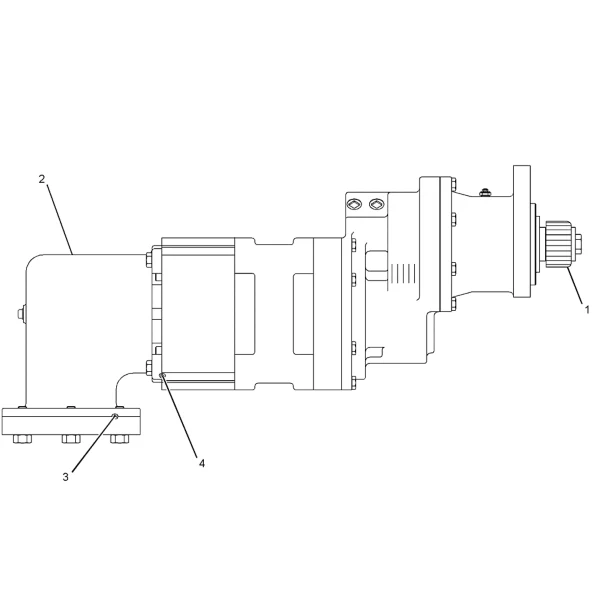 Motor rotire Caterpillar 208-5479