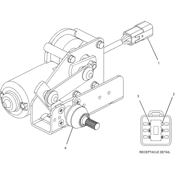 Ansamblu motor stergator parbriz Caterpillar 217-6702