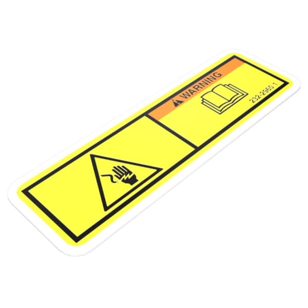 Autocolant avertizare pericol electrocutare Caterpillar 232-2960