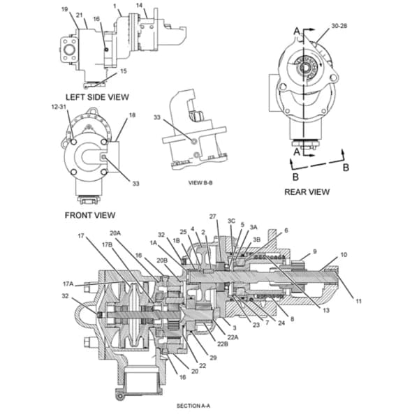 Electromotor pneumatic Caterpillar 246-3274