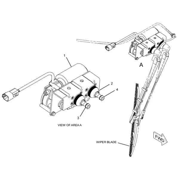 Ansamblu motor stergator parbriz Caterpillar 248-2617