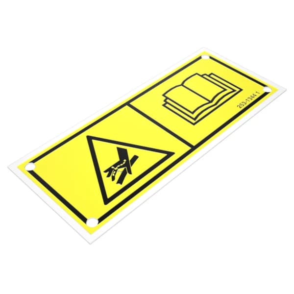 Placa avertisment cilindru inalt presiune Caterpillar 253-1344