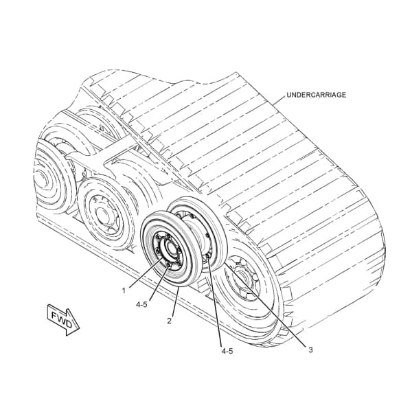Rola bogie suspendate Caterpillar 258-3020