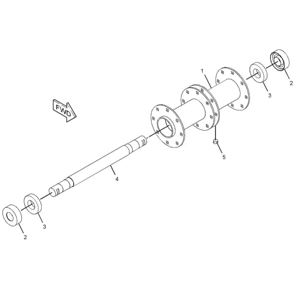 Grup ax bogie Caterpillar 261-6105
