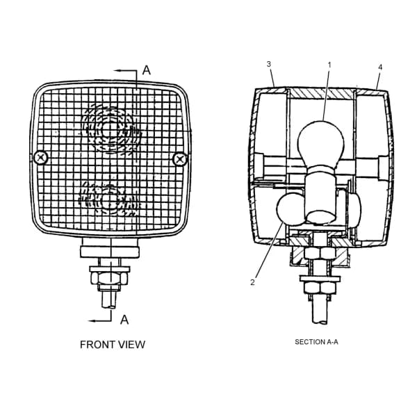 Lampa semnalizare dreapta fata Caterpillar 273-3570