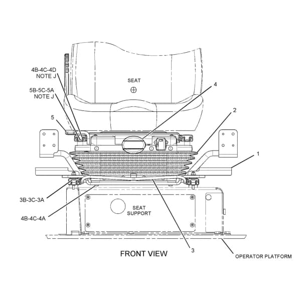 Scaun operator cu suspensie mecanica Caterpillar 273-5420