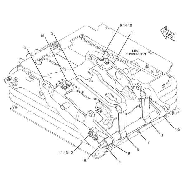 Suport suspensie scaun mecanism foarfeca Caterpillar 291-7980