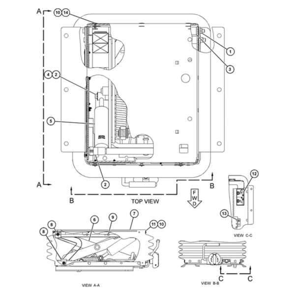 Ansamblu suspensie scaun Caterpillar 302-7458