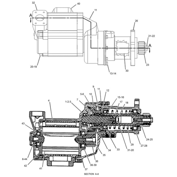Motor rotire Caterpillar 311-8104