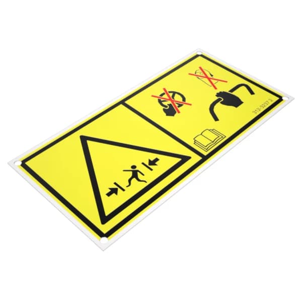 Placa avertizare pericol strivire Caterpillar 312-3237