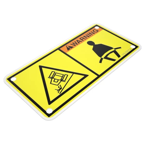 Placa avertizare centura siguranta Caterpillar 316-3357