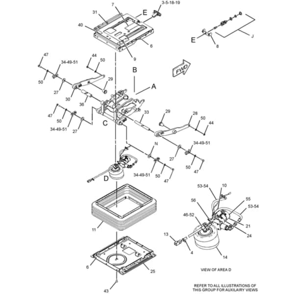 Ansamblu suspensie scaun Caterpillar 316-8368