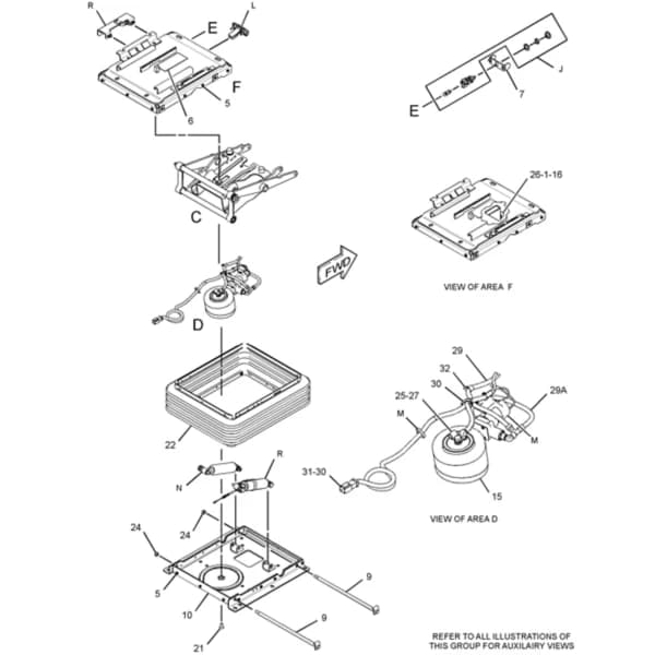 Ansamblu suspensie scaun Caterpillar 347-8771