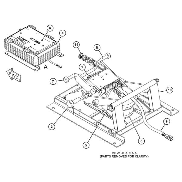 Suspensie scaun pneumatica Caterpillar 351-0549