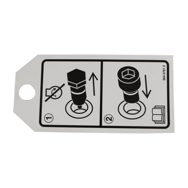 Eticheta avertizare timing pin Caterpillar 364-3761
