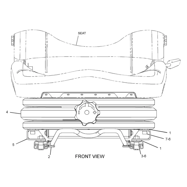 Suspensie mecanica scaun Caterpillar 370-6867