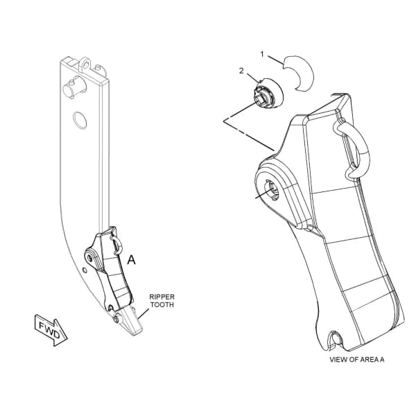 Protector shank Caterpillar 380-1214