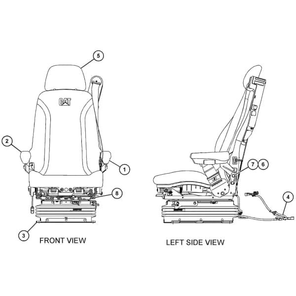 Ansamblu scaun cu suspensie Caterpillar 384-6165