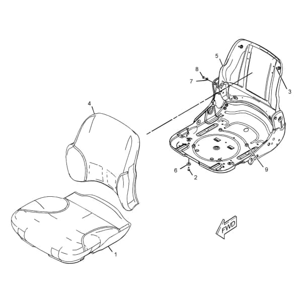Scaun vinyl suspendat Caterpillar 392-9285