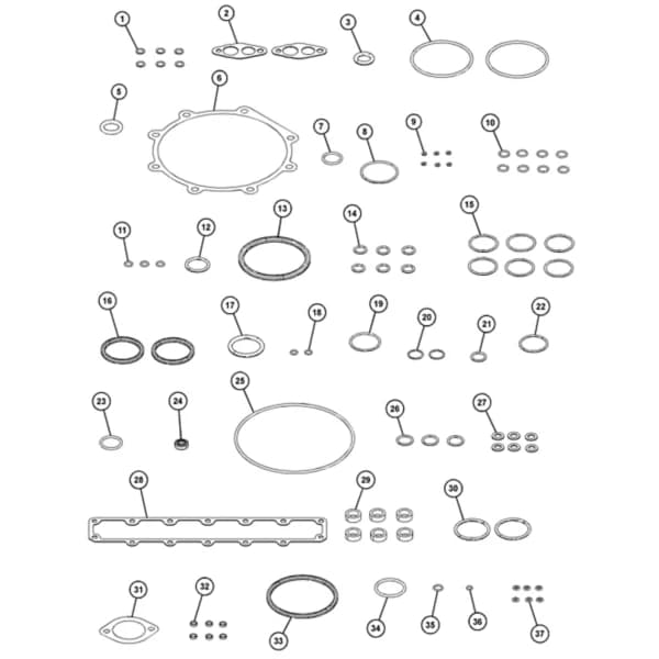 Kit garnituri sistem combustibil Caterpillar 3E-4325