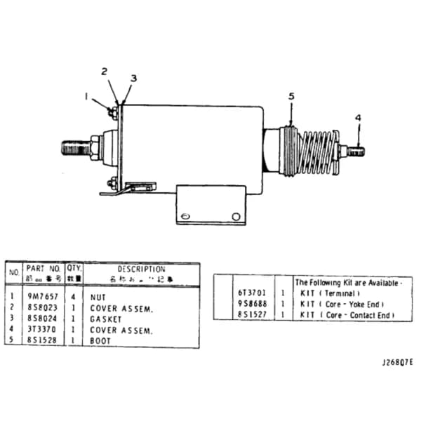 Solenoid electromotor pornire 24V Caterpillar 3T-8635