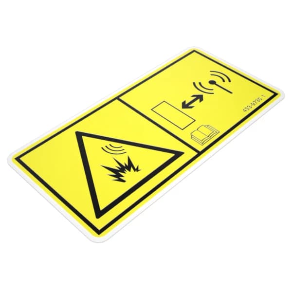 Eticheta avertizare dispozitiv comunicatii wireless Caterpillar 433-9730
