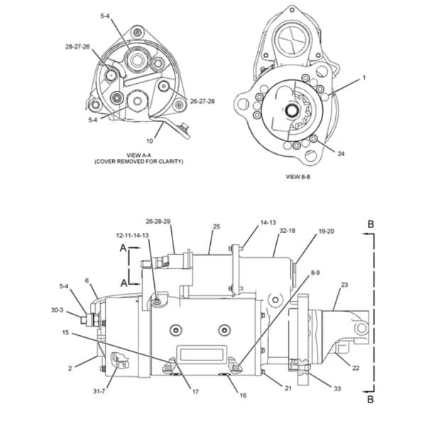 Electromotor demaror 24V Caterpillar 435-1239