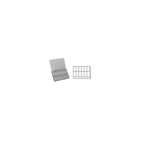4C-3722: Plastic Divided Utility Boxes with Hinged Lids
