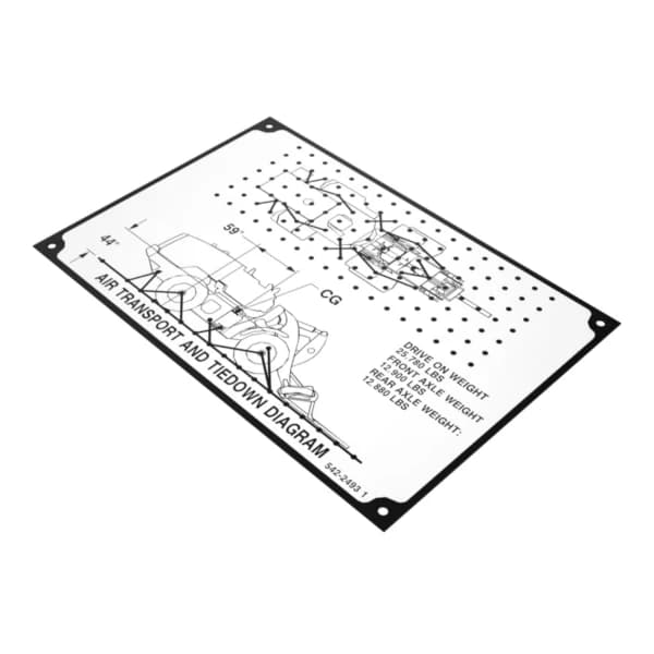 Placa informatii transport si fixare Caterpillar 542-2493
