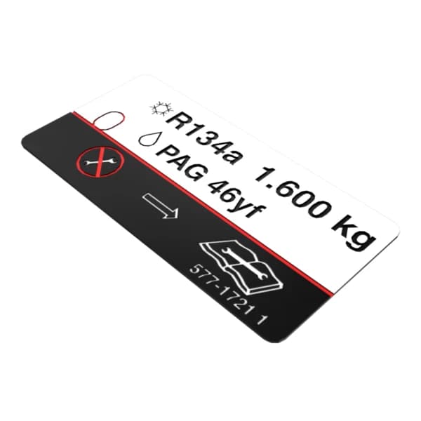 Placa instructiuni climatizare Caterpillar 577-1721