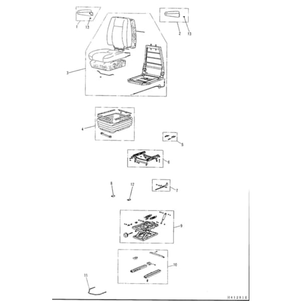 Scaun operator cu suspensie Caterpillar 5I-3648