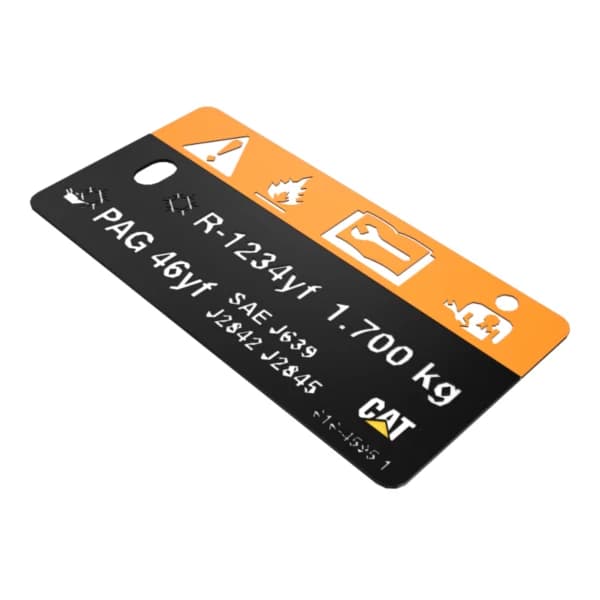 Placa instructiuni climatizare Caterpillar 616-4595