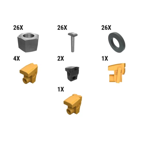 Kit dinti carbura pentru mulcitor Caterpillar 627-9574