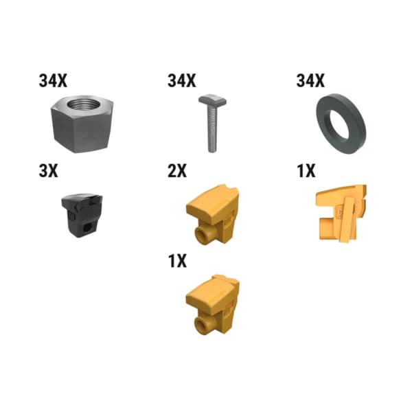 Kit dinti carbura scarificator Caterpillar 627-9577