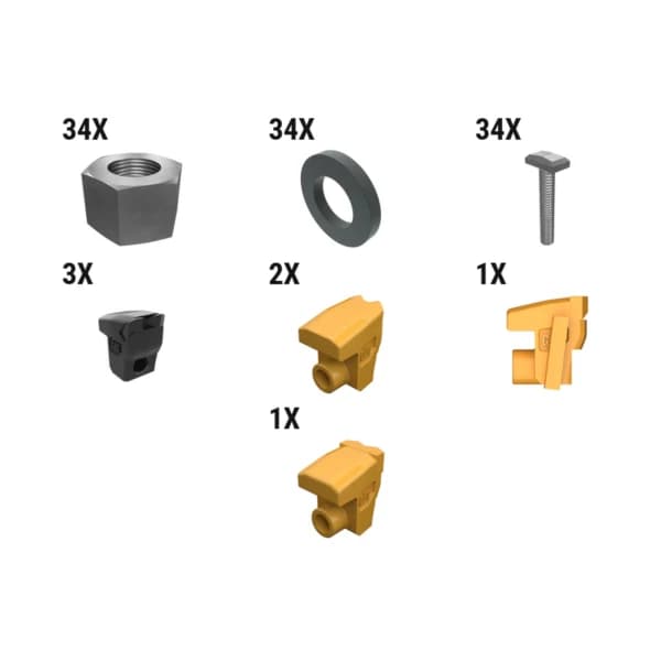 Kit dinti carbid scarificator Caterpillar 627-9583