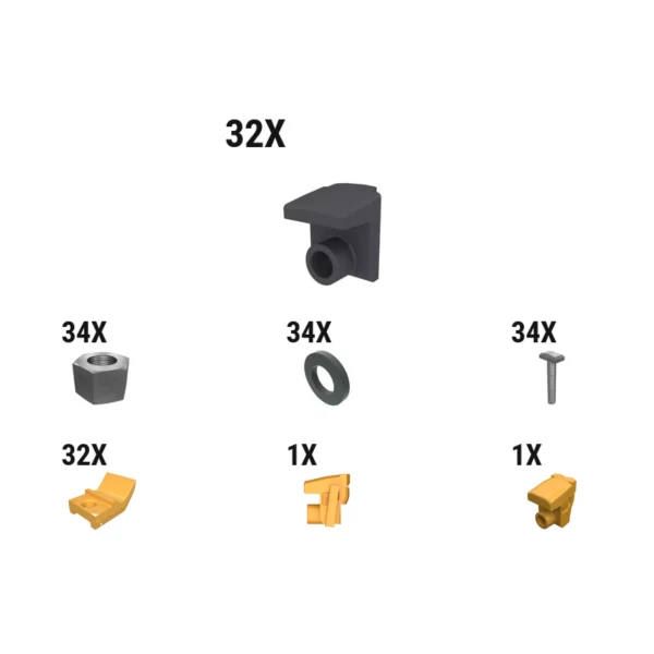 Kit dinti scarificator Caterpillar 627-9584