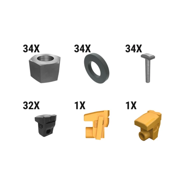 Kit dinti mulcitor rezistent la piatra Caterpillar 627-9585