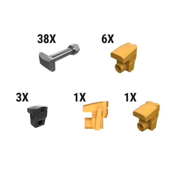 Kit dinti carbura pentru scarificator Caterpillar 627-9595