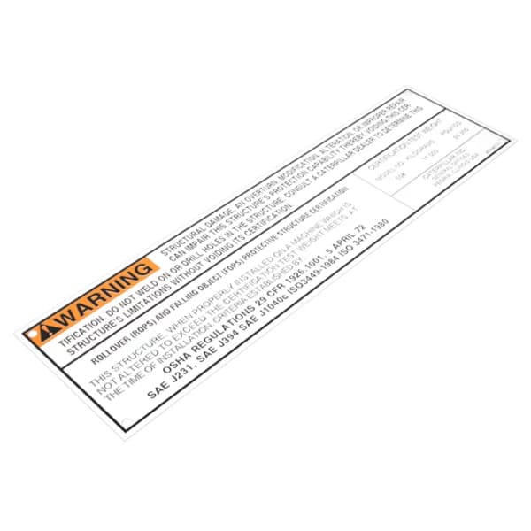 Placa Caterpillar 8T-6861