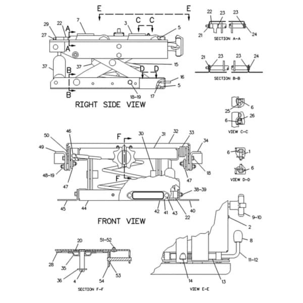 Ansamblu suspensie scaun Caterpillar 8Y-4006