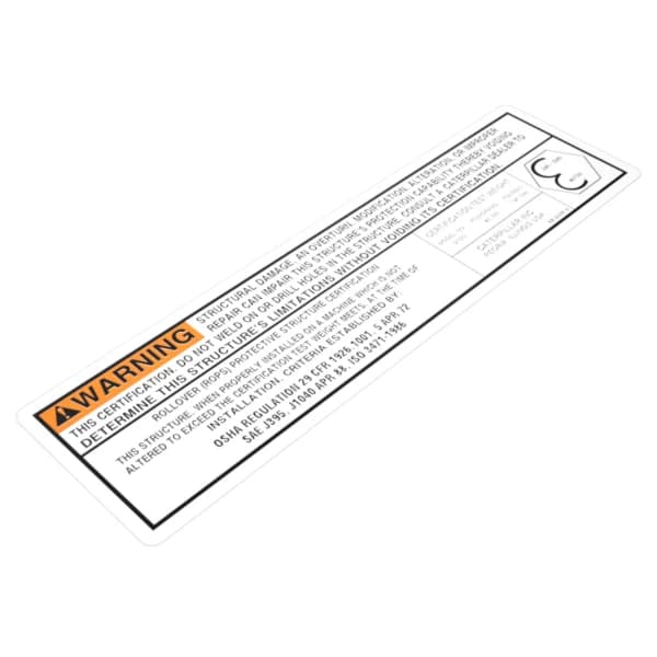 Placa ROPS Caterpillar 9X-2239
